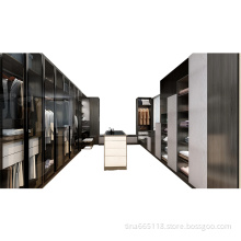 Modern glass door closet with dressing table